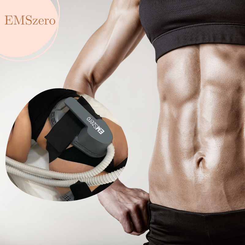 EMSZERO uses advanced EMS, RF, and HIEMT technologies for non-invasive body sculpting and fat reduction.